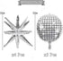 OuMuaMua 9pcs Disco Ball Balloons for 70s Disco Party Decor, 22 Inch Large 4D Metallic Silver Balloons with Stars