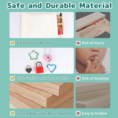 Set 3 4 5 Montessori Screwdriver Board Lock and Key Toys Kids Tools Nuts and Bolts Montessori Toys for Year Old