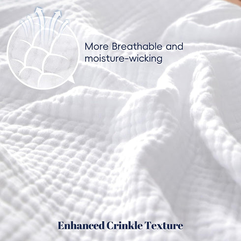 100% 4-Layer 47 47 inches, PHF Baby Muslin Swaddle Blanket, Cotton Soft Breathable Receiving Blankets for Boys