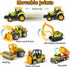 6 Pack 3-5 6 7, Construction Toy, Mini Diecast Farm Tractor Toy Construction Trucks for Kids Boys Age Excavator