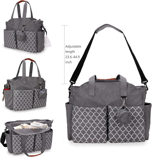 MEYTEILAY Diaper Bag Tote Large Multi-Function Baby Changing Bag for Mom with Changing Station Travel Nappy Bag