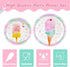 200 Summer 50 WERNNSAI Ice Cream Party Decorations - PCS Ice Cream Plates Napkins Forks Pink Sweet Themed Birthday
