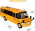 9" Large Bright Yellow School Bus, Pull Back Light Up and Sounds Die-cast Metal Toy Vehicle for Kids
