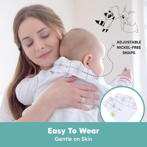 KeaBabies 8-Pack Organic Baby Bandana Drool Bibs - Stylish Unisex, Super Absorbent Teething Bibs for Infants