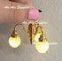 AA Dollhouse 1:12 3.5CM Scale Dollhouse Miniature Bedroom Living Room Chandelier LED Light Ceiling Light; High