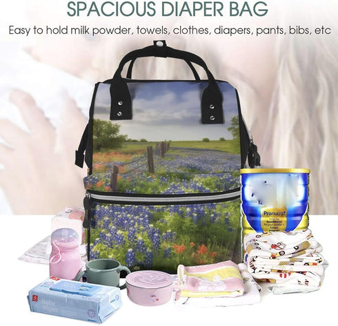 KHIRY Backpack Mummy Backpack Diaper Bag Nappy Baby Bag Cactus Floral Bloom Multifunction Changing Bags for Travel
