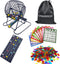 JUNWRROW Deluxe Bingo Game Set- Includes 1000 Colorful Chips,100 Mixed Cards,75 Calling