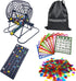 JUNWRROW Deluxe Bingo Game Set- Includes 1000 Colorful Chips,100 Mixed Cards,75 Calling