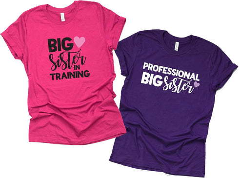 Big Sister in Training Shirt, Professional Big Sister, Gift for Big Sister to be, Pregnancy Announcement Shirts