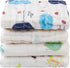 lasoftan 100% 10 20 inch, 4 Pack, Baby Muslin Burp Cloths, Cotton Burping Cloths Super Absorbent Soft, Bath Towel Burp