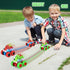 TQBYNJ 2-4 360 Monster Truck Toy for Toddlers Aged - Light Up Dinosaur Car for Kids - with LED Flash and Rotating Stunt