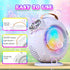 FORALES 15000+ 90 360 Bubble Machine, Automatic Bubble Maker Rechargeable, Big Bubbles per Min, Colorful LED Lights