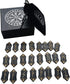 Handmade Wooden Rune Divination Game Set, Nordic Handmade Woodcut Rune Stones with Dedicated Storage Bag