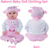 BABESIDE 5Pcs Reborn Baby Doll Clothes - Outfit Accessories Set for 17-22 Inch Dolls