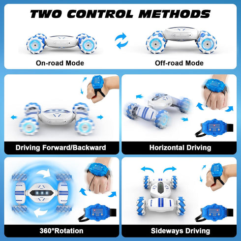 Loiley 6-8 4WD, 2.4Ghz, 360 2 Remote Control Car, Gesture Sensing RC Car Boys Toys for Years Old, Best Birthday Gifts