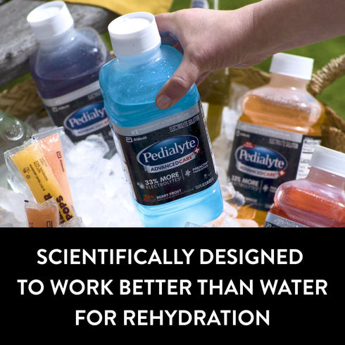 33% 1 Pack 4 Pedialyte AdvancedCare Plus Electrolyte Hydration Drink, Has More Electrolytes and Has PreActiv