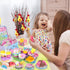 Set 50PCS 3-6 Tea for Little Girls,PRE-WORLD Princess Tea Party Time Toy Including Dessert,Cookies,Doughnut,Teapot Tray