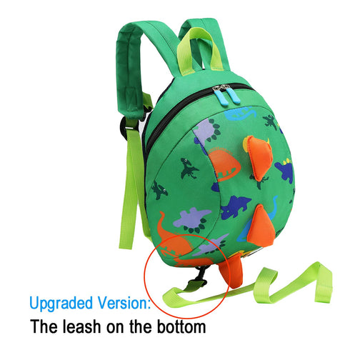 DB Dinosaur Mini Backpack with Leash for Toddlers, Children Kids Baby Harness Bookbag (Green)