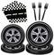 96 Pcs Race Car Party Plates and Napkins Sets, Racing Car Race Track Party Supplies Disposable Tableware for Boys/Kids