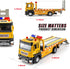 BDTCTK Friction Powered Flatbed Truck Toy with Lights and Sounds, Push and Go Construction Toy Tow Truck Great Gift