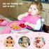 Baby Feeding Utensils Set, 7 Pcs Silicone Toddler Supplies - Adjustable Bibs, Suction Divided Plate, Placemat, Sippy Cup