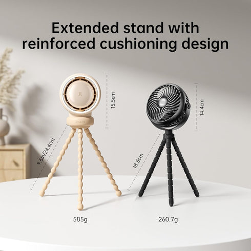 4000mAh JISULIFE Stroller Fan Baby Large, Safe Bladeless for Crib, Desk, Battery Rechargeable Portable Cooling Fan