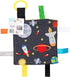 Baby Jack & Co 8x8” Space Lovey Tag Toys for Babies - Soft & Safe Crinkle Toys with Stroller Clip