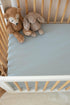 Pobibaby - Single Solid Premium Fitted Baby Crib Sheets for Standard Crib Mattress - Ultra-Soft Cotton Blend, Safe and Snug, and Stylish Solid Crib Sheet (Baby Blue)