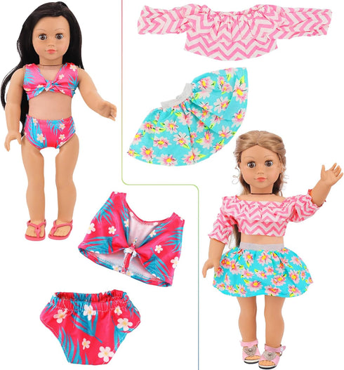 10 Sets 18 Inch 18 Ecore Fun Doll Clothes for Dolls pcs Outfits, Dresses, Swimwear, Jumpsuits & Tights | Costume