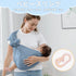 vrbabies (Rainbow-2) Double Ring Sling Baby Carrier for Newborn to Toddler,Adjustable Muslin Infant Wearing Wraps