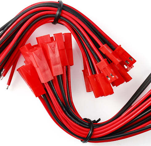 Chanzon 15 Pairs JST SYP/RC 2.5mm Pitch 20AWG Plug Connector for 2Pin Micro Jack with 30Pcs Male and Female Mini Adapter