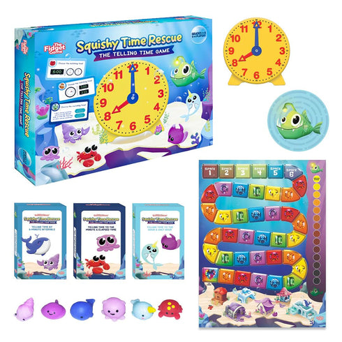 The Fidget Game Squishy Time Rescue - Telling Time Game for Kids