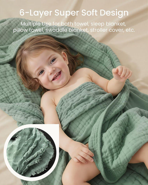 6 Set, 2 35x35 Inch 4 Set, PCS Baby Towels and Washcloths PCS XL Baby Hooded Towels & PCS Washcloths Ultra Soft