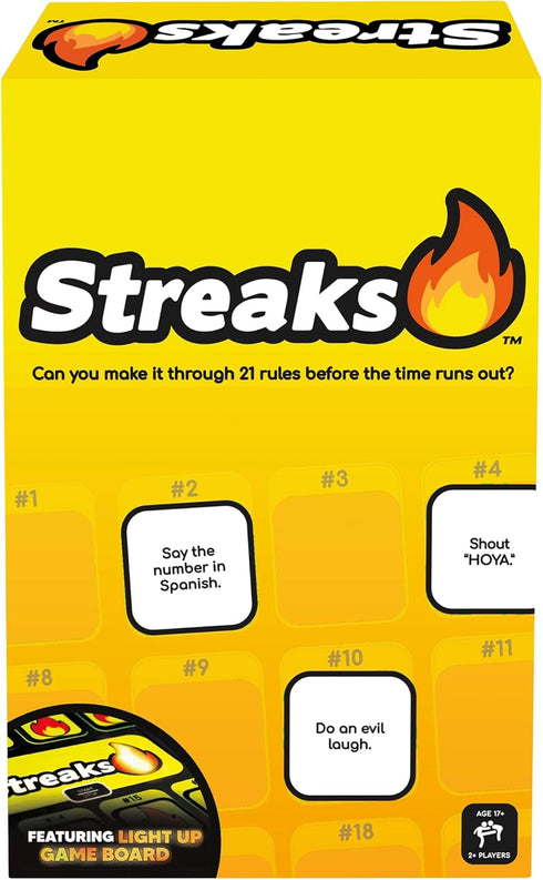 Buffalo Games - Streaks - Adult Party Game - New Game Night Classic - Electronic Light Up Board for Ages 17 and Up