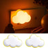 Mudder 2 Pack Night Light Plug into Wall, Soft LED Night Light for Nursery, Warm Sensor Plug-in, Cloud & Yellow