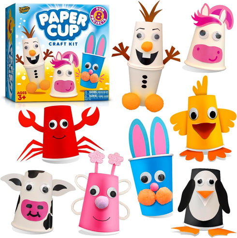 Arts and Crafts for Toddlers & Kids Ages 3-5 Paper Cup Craft