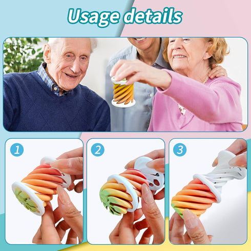5 Pack 3D 3D Impossible Passthrough Fidget Toy, Printed Impossible Cone, Rainbow Gradient Colors with White Base