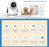 Firskids 5" 2-Way 32H Mode,1000ft Baby Monitor with Camera and Audio, No WiFi Travel Baby Monitor, Pan Tilt Zoom Baby