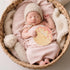 Penitue Hello World Newborn Name Sign, Wooden Pink Bow and Flower Baby Birth Announcement Board Newborn Welcome Sign