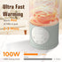 UKEXE 13oz Capacity,100W Portable Bottle Warmer for Breast Milk,Formula or Water Large Power Fast Warming & Precise