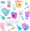 22 Pieces Miniature Bucket Doll Housework Cleaning Supplies - Dollhouse Accessories for Pretend Play