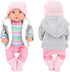 HONLAELLA 5 14-16 inch 18 Inch Pieces Baby Doll Clothes & Accessories with Outfit, Hat, Coat, Socks, Hanger for Baby