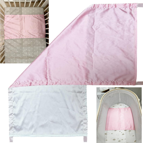 AKISS Satin Crib Sheet Pillow Cover Silk Bassinet Cradle Slip Reversible Use for