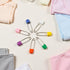 PurYupearl 30pcs Multicolour Stochastic Baby Child Infant Kids Cloth Diaper Nappy Pins Safety Cute Safe Hold Clip
