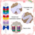 Neyauo 3 38" Pcs Bow Holder for Girls Hair Bows, Long Wall Hanging Hair Bow Organizer for Headbands & Clips, White