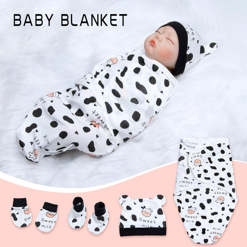 17-22 Inches 4 Pack Reborn Baby Dolls Clothes Swaddle Blanket for Reborn Dolls Girl/Boy Fake Baby Clothes Accessories