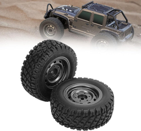 RC Off Road Tires, 2Pcs 82mm Rubber Tires for 1/16 RC Car Spare Part SCY 16103