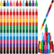Marspark 20 Pcs Stackable Crayons Stacking Buildable Crayons Colorful Stackable Pencils Party