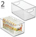 Closet, 2 Pack mDesign Plastic Baby Nursery and Food Organizer - Storage Holder Bin with Handles for Cupboard, Cabinet