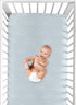 Sweet Jojo Designs Fitted Baby Crib Sheets (Clouds Print) for Boys, Infant Nursery, Toddler Room - Standard Size (Blue
